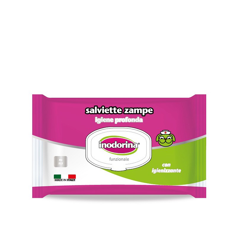 Inodorina Salviette Igienizzanti per Zampe 40 pz